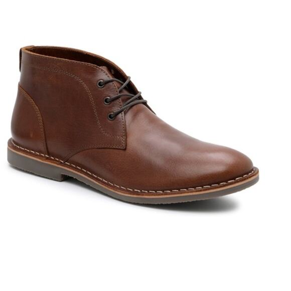 Crown Vintage Men Casper Chukka Boots 11.5 Cognac Tan NWT Lace Up Oxford Leather